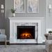 Merced 61" Electric Fireplace in White by Real Flame