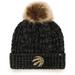 Women's '47 Black Toronto Raptors Meeko Cuffed Knit Hat with Pom