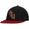 Men's Top of the World Black/Garnet Florida State Seminoles Team Color Two-Tone Fitted Hat