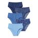 Plus Size Women's Hi-Cut Cotton Brief 5-Pack by Comfort Choice in Evening Blue Dot Pack (Size 15)