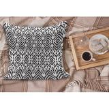 East Urban Home Ambesonne Black & White Fluffy Throw Pillow Cushion Cover, Monochrome Ikat Pattern Bohemian Chevron Modern Scribble Print | Wayfair