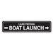 Lizton Sign Shop, Inc Boat Launch Arrow Aluminum Sign Metal in Black/Gray/White | 4 H x 18 W x 0.04 D in | Wayfair 2038-A418