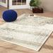 Gray Rectangle 12' x 18' Area Rug - Ophelia & Co. Nuss Oriental Machine Made Power Loom Ivory/Sliver Indoor Area Rug Polypropylene | Wayfair