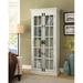 Rosalind Wheeler Gerben Curio Cabinet Wood/Glass in Brown/White, Size 75.0 H x 33.0 W x 16.0 D in | Wayfair C784F3D454A84660A91920E6320D9F4A
