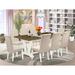 Canora Grey Killona 8 - Person Acacia Solid Wood Dining Set Wood/Upholstered in Brown | Wayfair BD18751CE55542F094CB32C877C5DF91