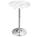 Orren Ellis Nayami Counter Height 24" Iron Pedestal Dining Table Wood/Metal in White | 36 H x 24 W x 24 D in | Wayfair