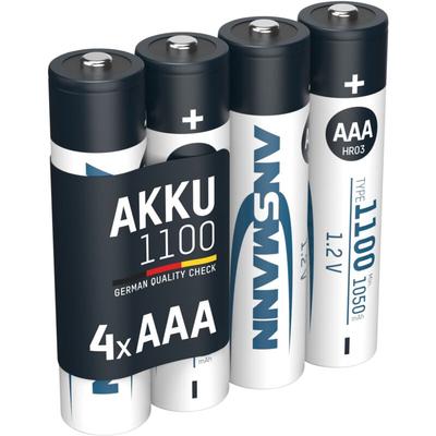 Akku aaa, 4 Stück, 1050 mAh 1,2V NiMH - Ansmann