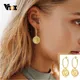 Vnox-Boucles d'oreilles créoles pièce Elizabeth pour femme bijoux d'oreille pendants acier