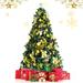 Gymax 7.5 ft Pre-Lit Christmas Tree Artificial Xmas Tree w/ 140pcs - See Details