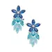 Belk Lab Created Floral Linear Earrings, Blue