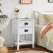 Trent Austin Design® Miramontes 2 - Drawer Steel Nightstand Wood in White | 23.6 H x 11.8 W x 15.7 D in | Wayfair D03233B100A24E0C9912638982A73EE3