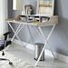 Bin Desk by Modway Wood/Metal in White/Black | 35 H x 47 W x 23.5 D in | Wayfair EEI-1327-OAK