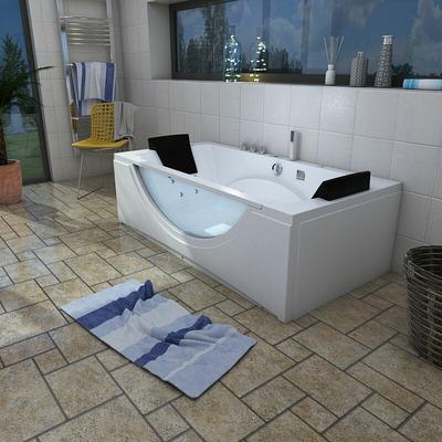 Acquavapore - Whirlpool Pool Badewanne Wanne W81R-B-SC 180x90cm mit Radio+Farblicht, aktive