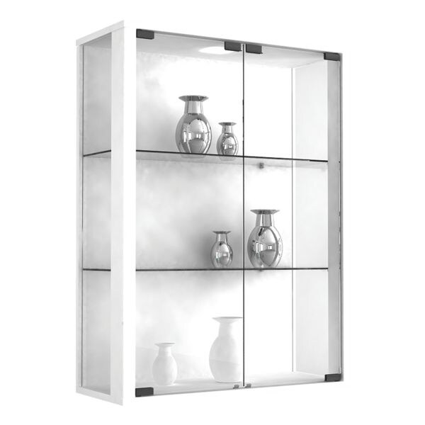 VCM Wandvitrine »Udina LED« weiß, 60x80x25 cm