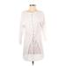 Allen Allen Casual Dress: White Dresses - Women's Size X-Small