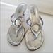 Coach Shoes | Coach Super Cute Metallic Silver Sandals Kitten Heels | Color: Silver | Size: 7.5