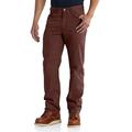 Carhartt Men's Rugged Flex Rigby Five Pocket Pant Work Utility, Mineral red, 30 W/32 L