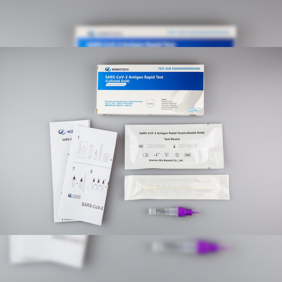 !Laientest für Jedermann! – WIZ BIOTECH COVID-19 Antigen Schnelltest - Einzelverpackt - 1 Stück Image