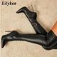 Eilyken-Cuissardes à talons fins pour femmes bottes sexy cuissardes chaussures de strip-teaseuse