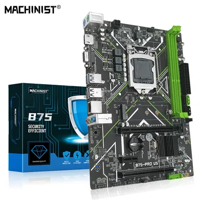 MACHINIST B75 Deskmedicents Carte mère LGA 1155 Support Intel I3/i5/i7 Processeur CPU DDR3 16G