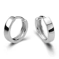 XIYANIKE-Boucles d'Oreilles en Argent Sterling pour Homme et Femme Bijoux Lisses VES6390