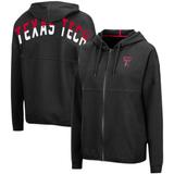 Women's Colosseum Black Texas Tech Red Raiders 2-Hit Full-Zip Hoodie