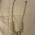 J. Crew Jewelry | Jcrew Pearl And Diamond Necklace | Color: Gold | Size: Os
