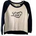 Levi's Tops | Levi’s Velour Gray And Black Long Sleeve Raglan Top Size Xl | Color: Black/Gray | Size: Xl