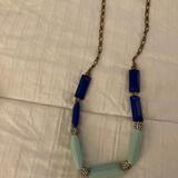 J. Crew Jewelry | Beautiful J Crew Turquoise An Blue Necklace With Small Diamonds | Color: Blue | Size: Os