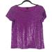 J. Crew Tops | J. Crew Purple Sequin Stripe Tee | Color: Purple | Size: Xs