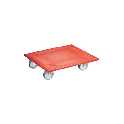 WAGNER Transporthilfe ANTI-RUTSCH - 59 x 49 x 14 cm, Bespannung & Rollen ultrasoft Ø 100 mm, Tragkraft 400 kg - 20139701