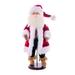 Vickerman 677421 - 18" Red Plaid Velvet Santa Doll w Stand (KV210718) Christmas Figurine Decorations