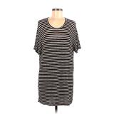 Brandy Melville Casual Dress Scoop Neck Short Sleeve: Black Print Dresses