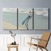 Rosecliff Heights Beach Set Heron- Premium Gallery Wrapped Canvas - Ready To Hang Canvas, Solid Wood in White | 36 H x 72 W x 1 D in | Wayfair