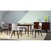 Corrigan Studio® Angelet Cona Ellipse Dining Table Wood in White/Brown | 29 H x 70 W x 36 D in | Wayfair 33FCE6C038CE4E819E9D4BAADCB9DEBE