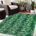 White 36 x 0.08 in Area Rug - Red Barrel Studio® Glisson SPOTTED LAUREL DARK GREEN Outdoor Rug By Becky Bailey Polyester | 36 W x 0.08 D in | Wayfair