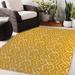 White/Yellow 60 x 0.08 in Area Rug - Foundry Select RIVER YELLOW Outdoor Rug By Becky Bailey Polyester | 60 W x 0.08 D in | Wayfair