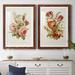 Red Barrel Studio® Antique Floral Bouquet III - 2 Piece Picture Frame Print Set Plastic in Indigo/Pink/Red | 20 H x 34 W x 1.5 D in | Wayfair