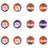 Clemson Tigers Holiday Ball Ornaments 12-Pack