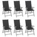 vidaXL Patio Reclining Chairs 6 pcs with Cushions Solid Acacia Wood