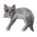 NOVICA Handmade Quaint Cat Wood Statuette - 4.9" H x 6" W x 3.3" D