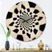 Designart 'Abstract Spiral Fractal Design' Modern Wood Wall Clock