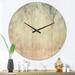 Designart 'Winter with Foggy Forest' Farmhouse Wood Wall Clock