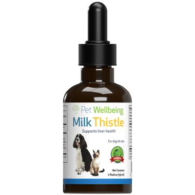 Pet Wellbeing Milk Thistle Natural Liver Disease Support Supplement for Cats, 2 fl. oz., 2 OZ