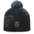 Women's Fanatics Branded Black/Gray Vegas Golden Knights Authentic Pro Team Locker Room Beanie with Pom