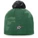 Women's Fanatics Branded Kelly Green/Black Dallas Stars Authentic Pro Team Locker Room Beanie with Pom