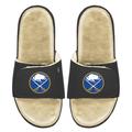 Men's ISlide Black/Tan Buffalo Sabres Faux Fur Slide Sandals