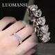 Luomansi – bague en argent Sterling 100% pour fille bijoux en diamant à haute teneur en carbone