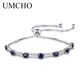 UMCHO – bracelet en argent sterling 925 pour femme bijou classique de luxe spinelle noire