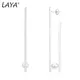 Laya-Boucles d'oreilles en perles de coquillage pour femme argent regardé pur 925 blanc brillant